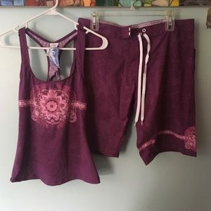 Mysterioso Womens board shorts and tank